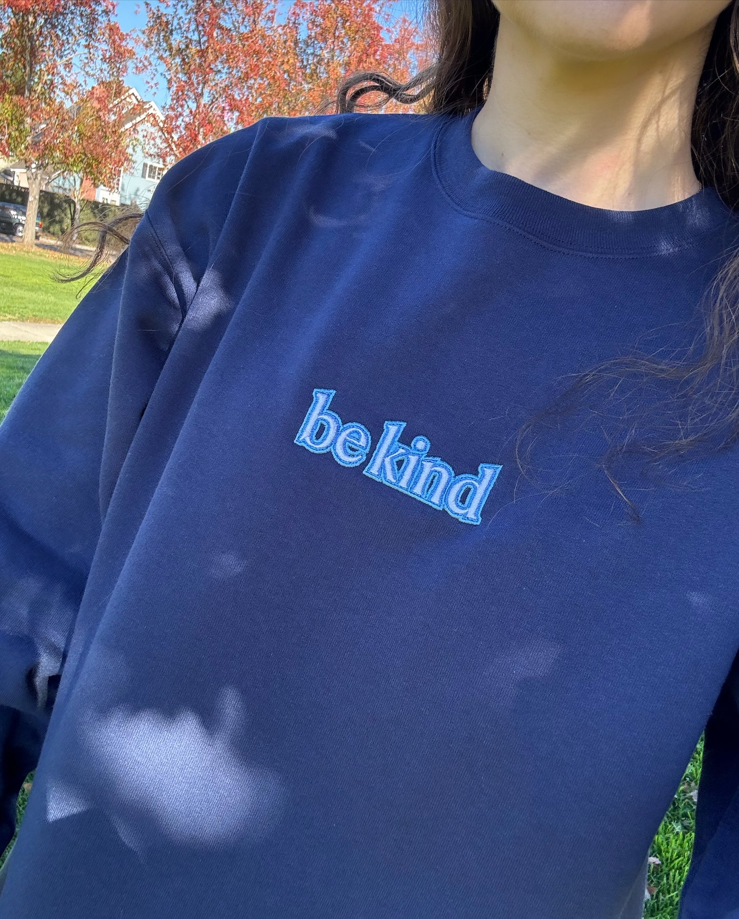 'Be Kind' Crewneck - Navy