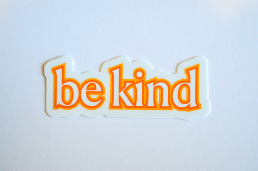 Orange Be Kind Sticker