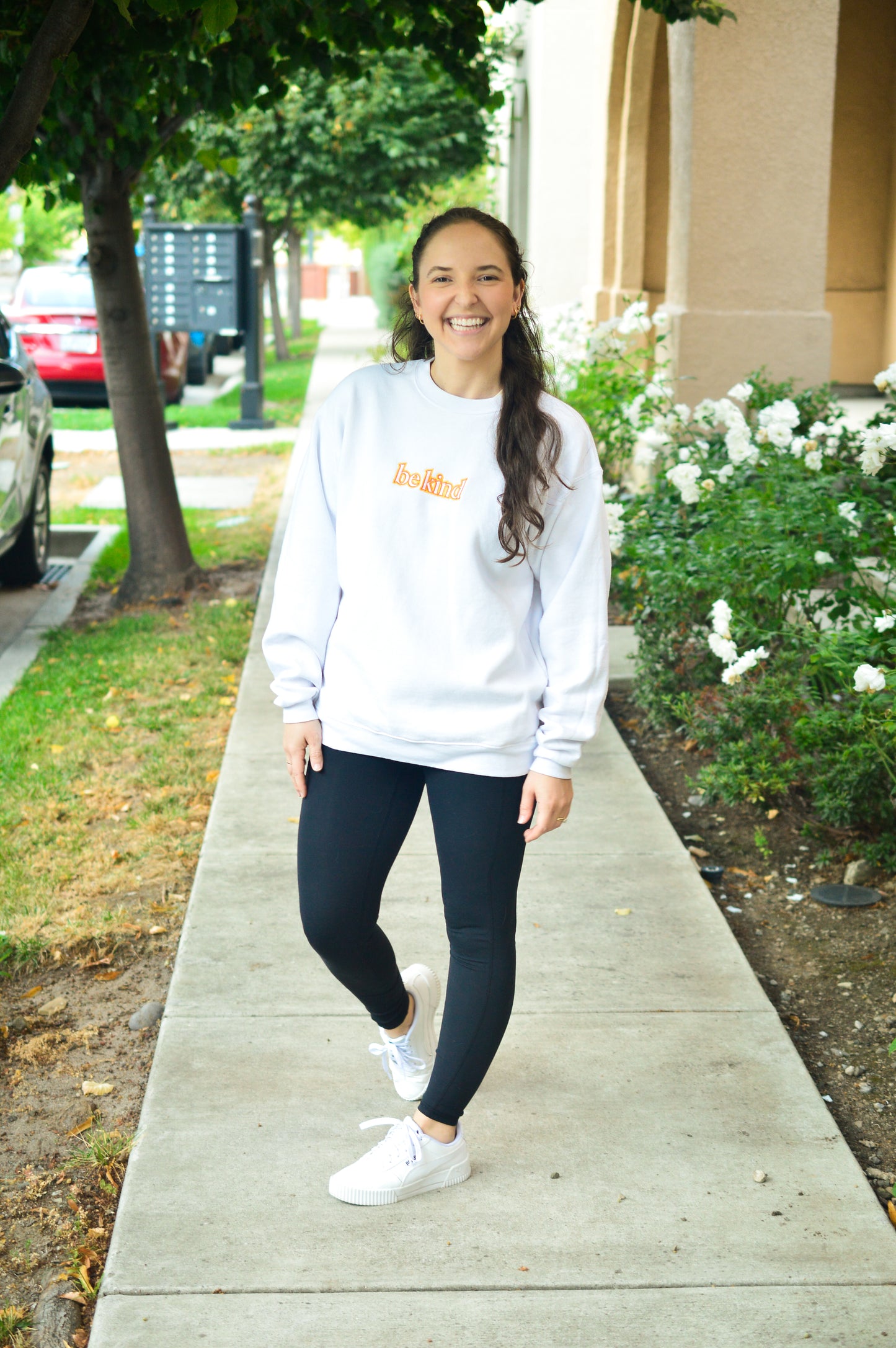 'Be Kind' Crewneck - White